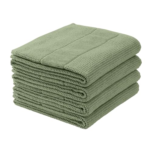 Schiesser Handtuchset Turin | Frottier | 4-teilig | Reiskornoptik | 100% Baumwolle | flauschig, saugstark, farbecht | Oeko-Tex® Made in Green Zertifiziert | Kordelaufhänger | 50x100cm | Grün Schiesser Handtuchset Turin | Frottier | 4-teilig | Reiskornoptik | 100% Baumwolle | flauschig, saugstark, farbecht | Oeko-Tex® Made in Green Zertifiziert | Kordelaufhänger | 50x100cm | Grün von Schiesser