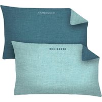 Schiesser Kissenhüllen "Doubleface aus weicher Baumwolle mit edlem Melangeeffekt in Wendeoptik", (2 St.), Made in Green von Schiesser