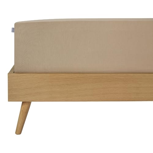 Schiesser Boxspringbett Spannbettlaken Flexi aus 95% gekämmter Baumwolle und 5% Elasthan für maximale Flexibilität, Made IN Green, Farbe:Cappuccino, Größe:150 cm x 200 cm von Schiesser