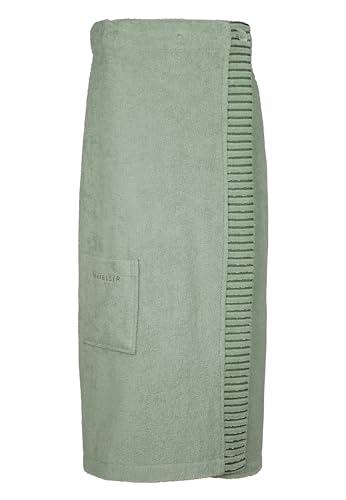 Schiesser Saunakilt Rom für Damen aus saugstarkem Baumwoll-Frottier (Größen S - XXL), Made in Green Zertifiziert, Farbe:Hellgrün, Größe:36-44 von Schiesser