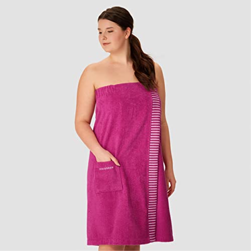 Schiesser Saunakilt Rom für Damen aus saugstarkem Baumwoll-Frottier (Größen S - XXL), Made in Green Zertifiziert, Farbe:Pink, Größe:46-52 von Schiesser