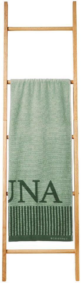 Schiesser Saunatuch Rom aus garngefärbtem, kuschelweichem Baumwollfrottier, Frottier (1-St), Made in Green von Schiesser