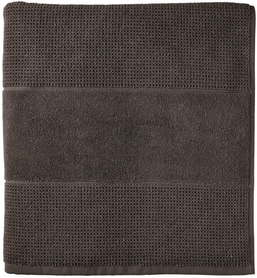 Schiesser Saunatuch Turin in angesagter Reiskornoptik, Frottier (1-St), Made in Green von Schiesser