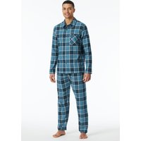 Schiesser Schlafanzug "Selected Premium Warming", (2 tlg.), mit winterlichem Karomuster von Schiesser