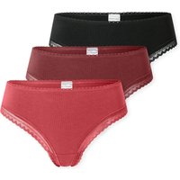 Schiesser String "Modern Multipacks", (3er Pack), Spitzenbänder, Baumwollmischung, Single Jersey von Schiesser