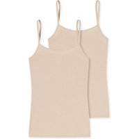 Schiesser Unterhemd "Modal Essentials" 2er Pack, Single Jersey, schmale Träger, feine Streifen von Schiesser