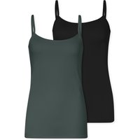 Schiesser Unterhemd "Modal Essentials" 2er Pack, Spaghetti-Träger, Single Jersey, temperaturausgleichend von Schiesser