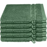 Schiesser Waschhandschuh "Schiesser Frottier-Set Milano, 5x Stück", (5 St., 5er Set Waschlappen 16 x 22 cm), mit Webbordüre von Schiesser
