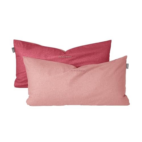 Schiesser Kissenhüllenset Doubleface - Renforcé - 2-teilig - 40 x 80 cm - Rosa von Schiesser