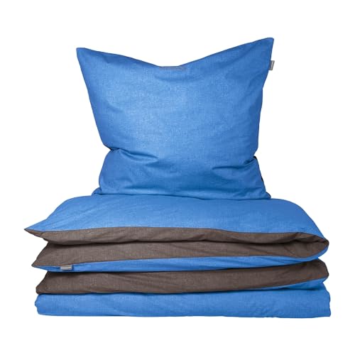 Schiesser Bettwäscheset Doubleface | 2-teilig | Zweifarbig | Renforcé | 100% Baumwolle | Oeko-Tex Zertifiziert | Reißverschluss | 155x220cm + 80x80cm | Blau-Dunkelgrau Schiesser Bettwäscheset Doubleface | 2-teilig | Zweifarbig | Renforcé | 100% Baumwolle | Oeko-Tex Zertifiziert | Reißverschluss | 155x220cm + 80x80cm | Blau-Dunkelgrau von Schiesser