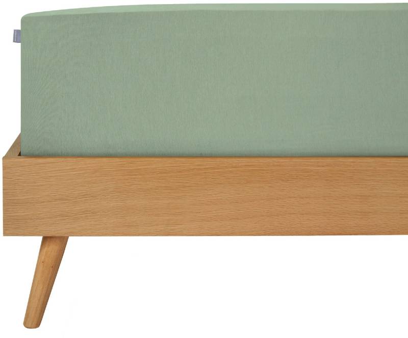 Schiesser Spannbettlaken Elli aus 97% Baumwolle und 3% Elasthan, Jersey-Elasthan, Gummizug: rundum, (1 Stück), für hohe Matratzen und Boxspringbetten, MADE IN GREEN by OEKO-TEX® von Schiesser