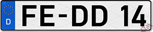 D-EU-Schild Nummernschild zum Selbstgestalten ✓ Witterungsbeständig ✓ Vielfarbig ✓ Ideale Geschenkidee | Individuelles Namensschild, Aluminium-Schild | Autoschild mit Namen & Spruch selbst gestalten | Aluschild, Kfz-Kennzeichen-Schilder mit Wunschtext von Schilderfeuerwehr