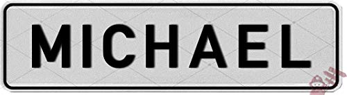 Geprägtes Namensschild zum Selbstgestalten ✓ Witterungsbeständig Individuelles Nummernschild, Aluminium-Schild | Autoschild mit Namen selbst gestalten | Aluschild, Kfz-Kennzeichen-Schilder von Schilderfeuerwehr