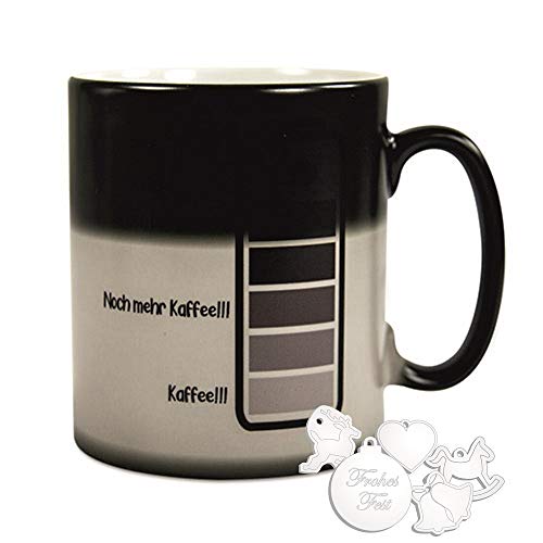 Magische Zaubertasse mit Foto und Namen oder Spruch selbst gestalten Magic Mug Fototasse Tasse hochwertige Farbwechseltasse Geburtstagstasse Namenstasse Kaffeebecher Porzellan von Schilderfeuerwehr