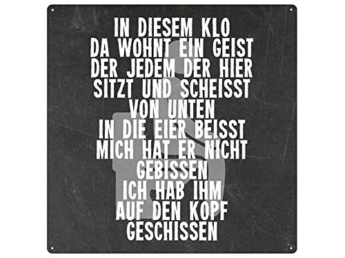 20x20cm Schild IN DIESEM KLO DA WOHNT EIN Geist Toilette WC Türschild 20x20cm Schild IN DIESEM KLO DA WOHNT EIN Geist Toilette WC Türschild von Schilderkönig