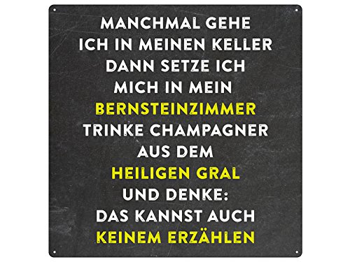 20x20cm Schild MANCHMAL GEHE ICH IN Meinen Keller verrücktes Spruchschild 20x20cm Schild MANCHMAL GEHE ICH IN Meinen Keller verrücktes Spruchschild von Schilderkönig