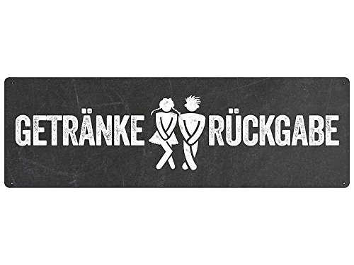 GETRÄNKERÜCKGABE *SCHWARZ/GRAU* Türschild WC Schild Toilettenschild Gäste Toilette Gäste WC Klo Hinweisschild GETRÄNKERÜCKGABE *SCHWARZ/GRAU* Türschild WC Schild Toilettenschild Gäste Toilette Gäste WC Klo Hinweisschild von Schilderkönig