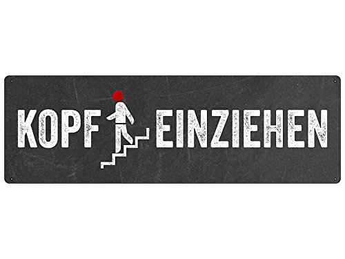 KOPF EINZIEHEN Schild Treppe Hinweisschild Treppenhaus Türschild Kopf stossen KOPF EINZIEHEN Schild Treppe Hinweisschild Treppenhaus Türschild Kopf stossen von Schilderkönig
