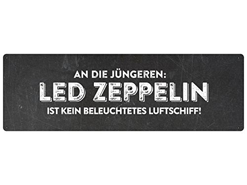LED Zeppelin Schild mit Spruch Geschenk Party Geburtstag Partykeller Partydeko von Schilderkönig