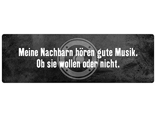 Schilderkönig Meine NACHBARN HÖREN Gute Musik Türschild Nachbarschaft Einzug Geschenk von Schilderkönig