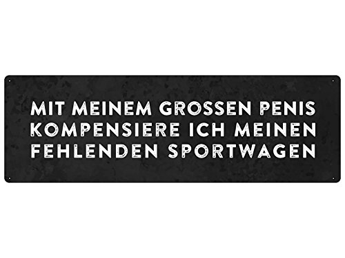 MIT Meinem GROSSEN Penis Schild Garage Werkstatt Auto Spruchschild von Schilderkönig