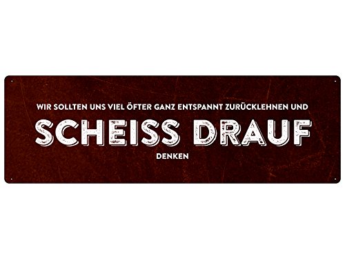 Scheiss Drauf Spruch Schild Türschild Stress Arbeit Haushalt Geschenk von Schilderkönig