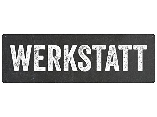 Schilderkönig Türschild Werkstatt Blechschild wetterfest Eingang Hinweisschild von Schilderkönig