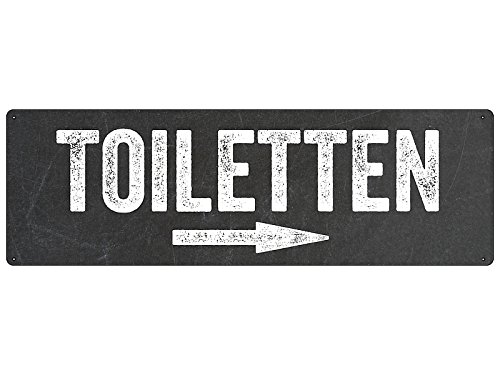 Türschild Hinweisschild TOILETTEN PFEIL *RECHTS* Toilettenschild WC-Schild Hotel Restaurant von Schilderkönig