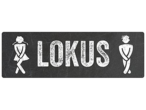 Türschild LOKUS Toilettenschild WC-Schild Gäste-WC witzig Party Feier Türschild LOKUS Toilettenschild WC-Schild Gäste-WC witzig Party Feier von Schilderkönig