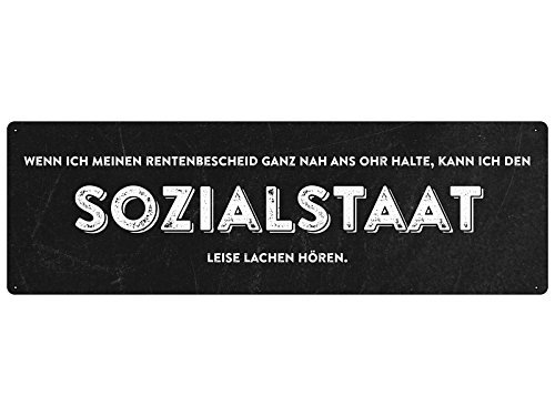 WENN ICH Meinen RENTENBESCHEID Schild mit Spruch Sozialkritik Rente Vorsorge Wandschild von Schilderkönig