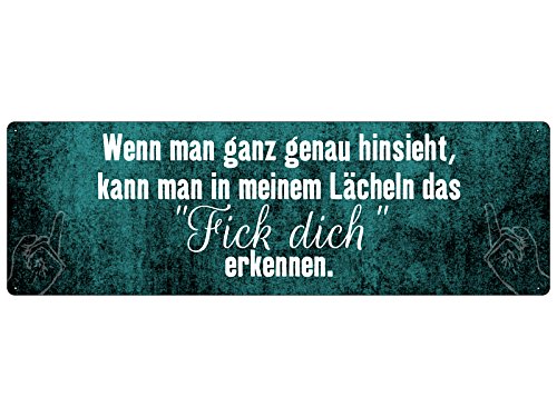 WENN Man GANZ GENAU HINSIEHT freches Schild Mittelfinger krasse Sprüche Dekoschild WENN Man GANZ GENAU HINSIEHT freches Schild Mittelfinger krasse Sprüche Dekoschild von Schilderkönig