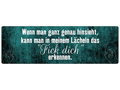 WENN Man GANZ GENAU HINSIEHT freches Schild Mittelfinger krasse Sprüche Dekoschild von Schilderkönig