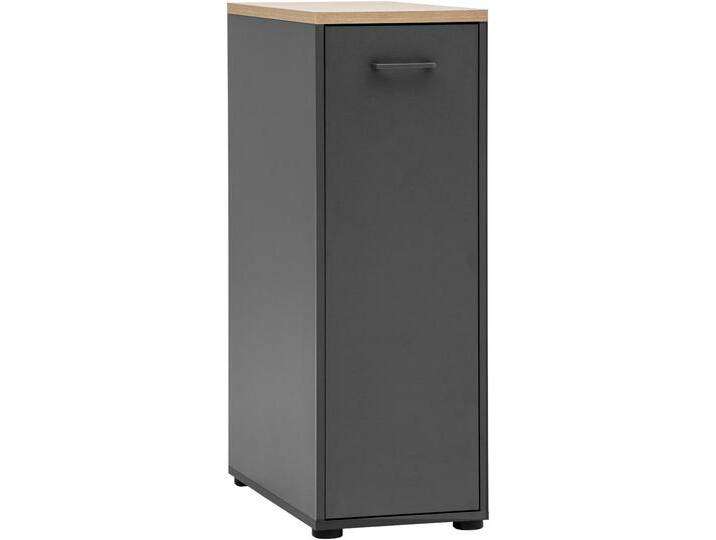 Apothekerschrank SCHILDMEYER Solea Apothekerschrank mit zwei Vollauszügen , anthrazit, B:45,1cm H:154,7cm T:60cm, FSC-zertifizierter Holzwerkstoff, Schränke, Apothekerschrank mit einem SoftClose Vollauszug (zwei Schubkästen) von Schildmeyer