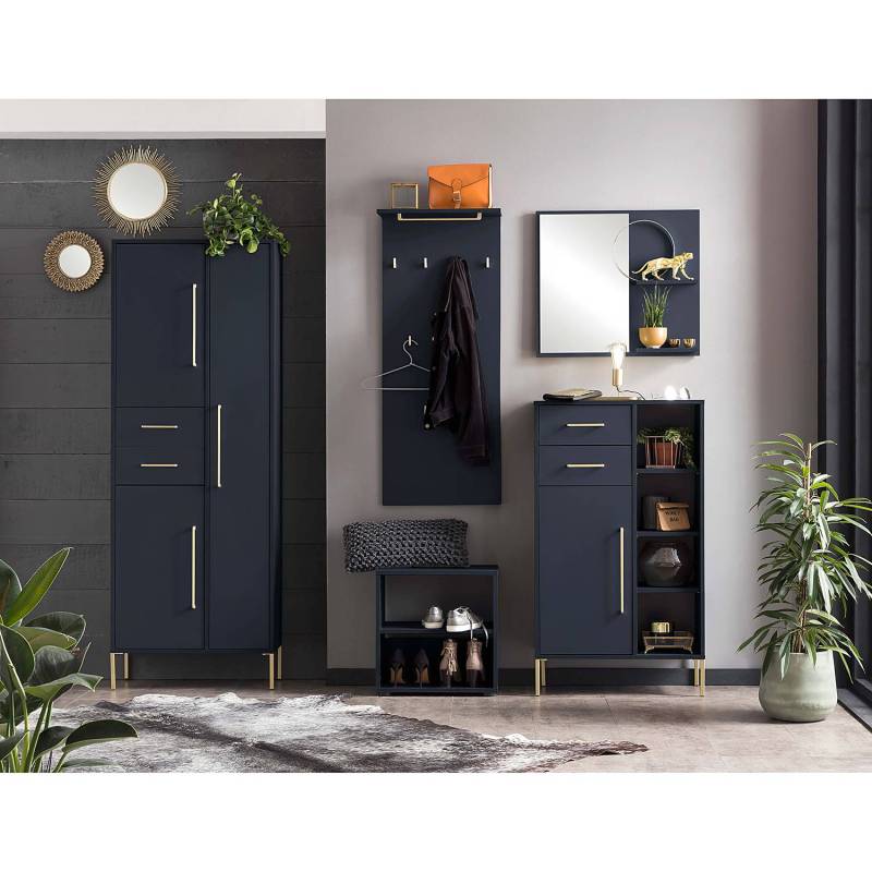 home24 Garderobenschrank 67 x 184 x 33cm Blau/Nachtblau home24 Garderobenschrank 67 x 184 x 33cm Blau/Nachtblau von home24