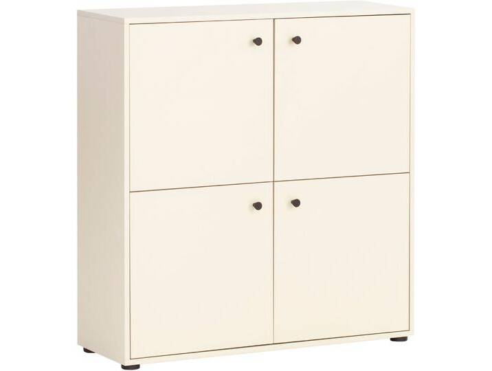 Hochkommode WELLTIME Lovund, Breite 98 cm , beige (cremebeige), B:98,1cm H:101,9cm T:33,0cm, FSC-zertifizierter Holzwerkstoff, Sideboards, Türscharniere mit Softclose-Funktion von BAUR