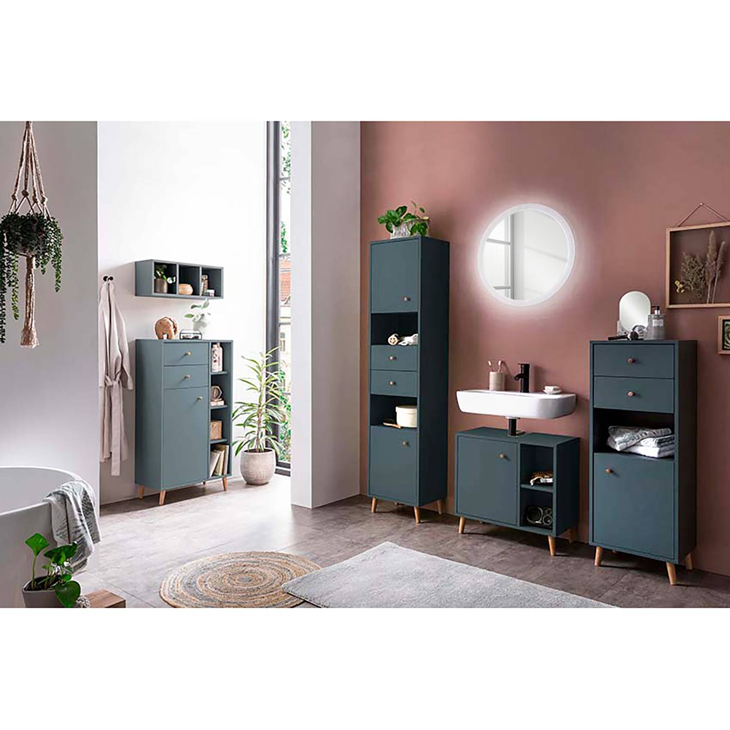 home24 Regal Bjarne 60 x 25 x 22cm Blau/Graublau home24 Regal Bjarne 60 x 25 x 22cm Blau/Graublau von home24