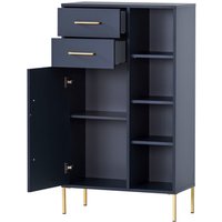 SCHILDMEYER Highboard »Kent«, BxHxL: 33 x 117,4 x 67,1 cm, mitternachtsblau, Holzwerkstoff melaminbeschichtet von Schildmeyer