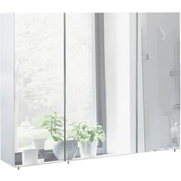 SCHILDMEYER Spiegelschrank »Basic«, BxHxT: 100 x x 16 cm, 3-türig, weiß - weiss von Schildmeyer