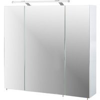 SCHILDMEYER Spiegelschrank »Dorina«, BxHxT: 80 x 71 x 16 cm, 3-türig, weiß - weiss von Schildmeyer