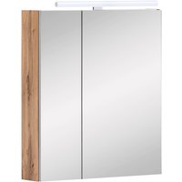 SCHILDMEYER Spiegelschrank »Duo«, BxHxT: 60 x 75 x 16 cm, 2-türig, eiche - braun von Schildmeyer