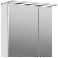 SCHILDMEYER Spiegelschrank »Profil«, BxHxT: 60 x 71 x 16 cm, 2-türig, weiß - weiss von Schildmeyer