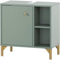 SCHILDMEYER Waschbeckenunterschrank »Ando«, BxHxT: 60,3 x 60,3 x 33 cm, pistazie, melaminbeschichtet - gruen von Schildmeyer