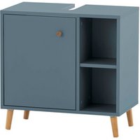 SCHILDMEYER Waschbeckenunterschrank »Bjarne«, BxHxT: 60,2 x 59,3 x 33 cm, fjord, melaminbeschichtet - blau von Schildmeyer