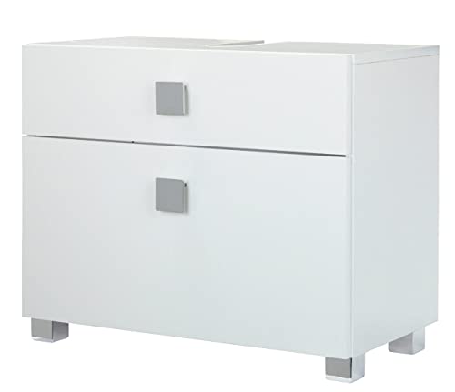Schildmeyer 105841 Waschbeckenunterschrank, 65 x 53,5 x 32,5 cm, weiß von Schildmeyer