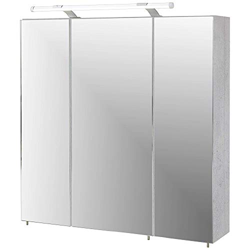 Schildmeyer 127398 Spiegelschrank, 70 x75 x 16 cm, steingrau von Schildmeyer