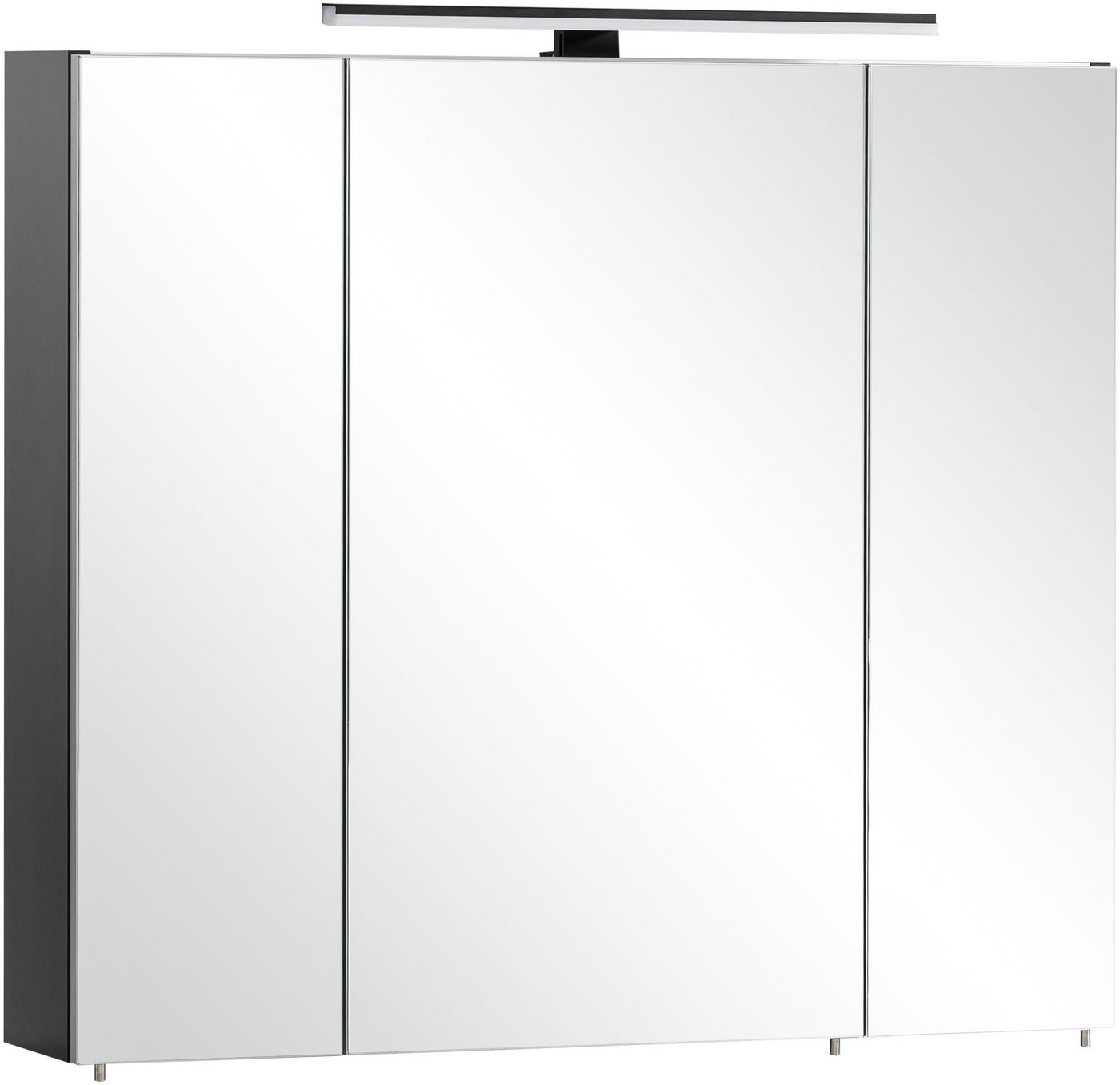 Schildmeyer Badezimmerspiegelschrank Malte Breite 80,0 cm Mit LED-Leuchte und Schalterbox, Scharniere mit Softclose-Funktion von Schildmeyer