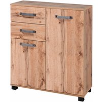 Schildmeyer Badkommode "Milan", Breite 80,5 cm, mit 2 Türen, 2 Schubladen & Metallgriffen von Schildmeyer