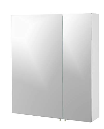 Schildmeyer Basic Spiegelschrank, Metall,Glas, Weiß, 60 cm von Schildmeyer