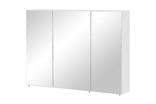 Schildmeyer Basic Spiegelschrank, Holzwerkstoff,Glas,Metall, Weiß, 100 cm von Schildmeyer