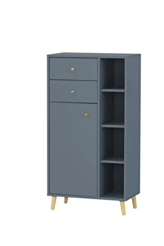 Schildmeyer Bjarne Highboard, Holzwerkstoff, Fjord, 60,2 x 33 x 113,4 cm von Schildmeyer